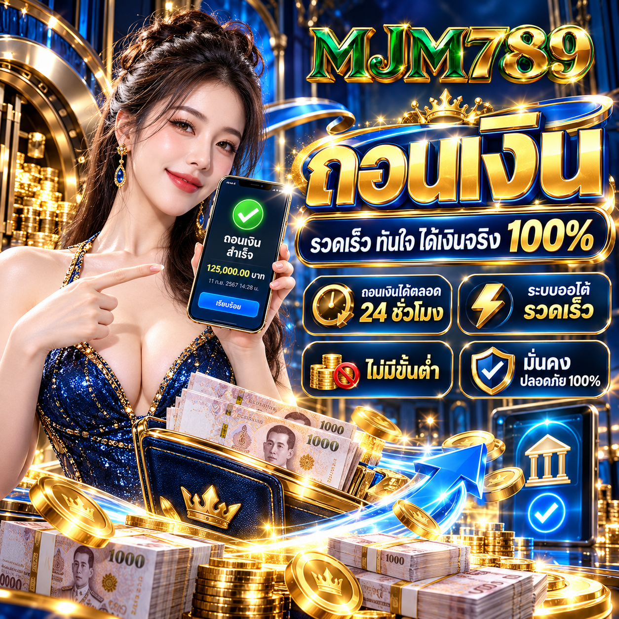 ฝาก ถอน อัตโนมัติ 24 ชั่วโมง 2 วินาทีก็เล่นได้ ไม่ต้องแจ้ง